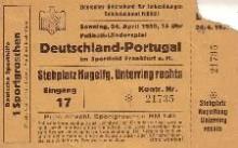 Deutschland - Portugal / Eintrittskarte
