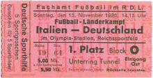 Deutschland - Italien / Eintrittskarte